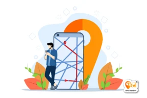 search map navigation on app location pin on screen